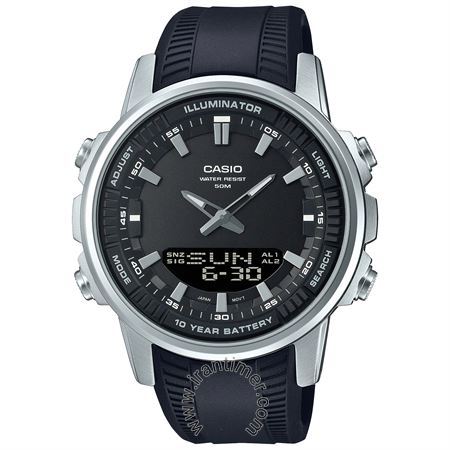 ساعت مچی مردانه اسپرت بند پلاستیکی، ساعت جهانی، تایمر شمارش گر معکوس، نور پس زمینه، نمایش تاریخ کامل تا سال 2099، زمان سنج، دارای 3 زنگ هشدار