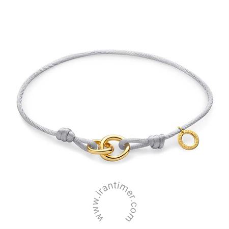 زیور آلات و جواهر دستبند زنانه کلاسیک پارچه و نقره 925 عیار