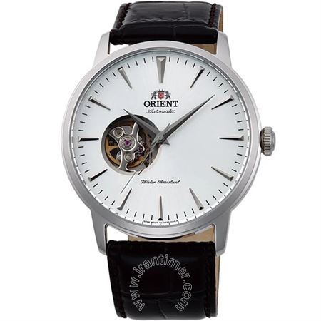 ساعت مچی مردانه کلاسیک بند چرم طبیعی، 22 عدد سنگ قیمتی داخل موتور