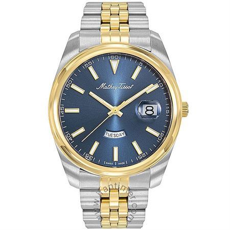 ساعت مچی مردانه کلاسیک تمام استیل، ست، موتور Ronda 517 Day-date