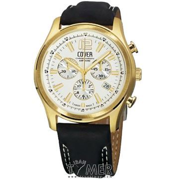 ساعت مچی مردانه کلاسیک بند چرم طبیعی، کرونوگراف، نمایش تاریخ، رنگ PVD