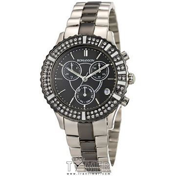 ساعت مچی زنانه کلاسیک فشن تمام استیل، نمایش تاریخ و روز، کرونوگراف، نگین دار