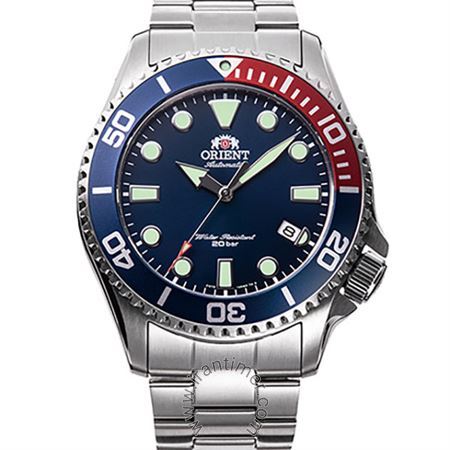 ساعت مچی مردانه کلاسیک تمام استیل، نمایش تاریخ، زه قاب چرخشی یک طرفه، اتوماتیک، 22 عدد سنگ قیمتی داخل موتور