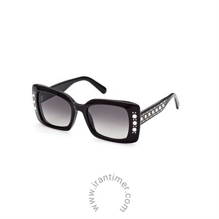 قیمت و خرید عینک آفتابی زنانه فشن (SWAROVSKI) مدل SK 0370 01B 52 | اورجینال و اصلی