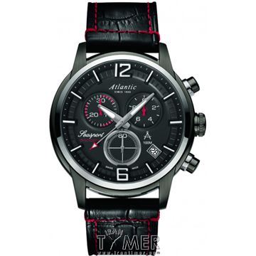 ساعت مچی مردانه کلاسیک بند چرم طبیعی، کرونوگراف، نمایش تاریخ