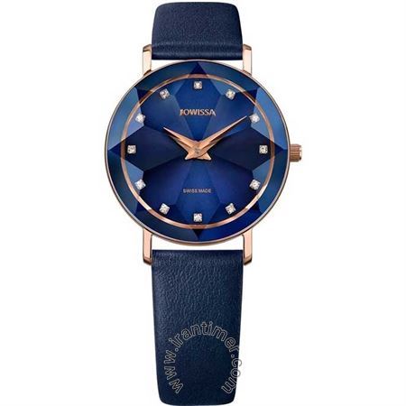 ساعت مچی زنانه کلاسیک بند چرم طبیعی، نگین دار، رنگ PVD