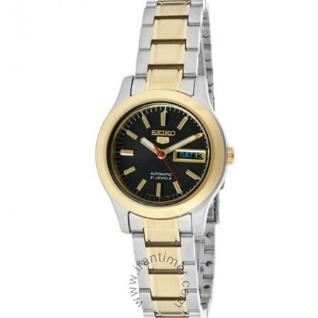 ساعت مچی زنانه کلاسیک تمام استیل، نمایش تاریخ و روز، اتوماتیک، 21 عدد سنگ قیمتی داخل موتور