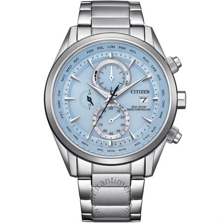 ساعت مچی مردانه کلاسیک تمام استیل، ساعت جهانی 26 شهر، تقویم دائمی، هشدار شارژ ناکافی، قابلیت صرفه جویی در انرژی