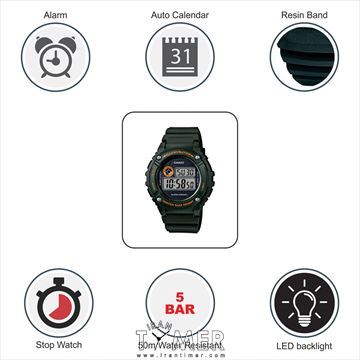 قیمت و خرید ساعت مچی مردانه کاسیو (CASIO) جنرال مدل W-216H-3BVDF اسپرت | اورجینال و اصلی