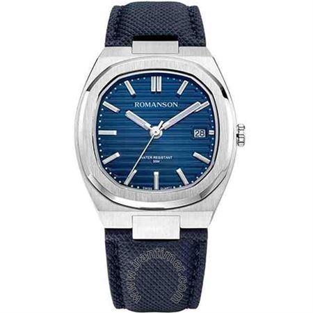 ساعت مچی مردانه کلاسیک بند چرم با روکش پارچه ای