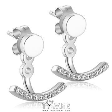 ساعت مچی گوشواره زنانه فشن تمام نقره، نگین زیرکونیا