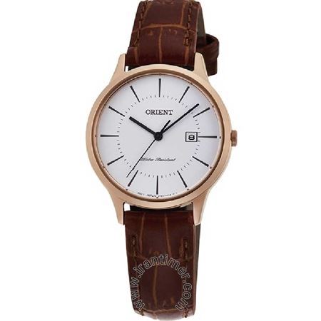 ساعت مچی زنانه کلاسیک بند چرم طبیعی، نمایش تاریخ