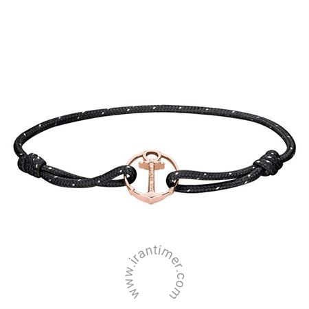 ساعت مچی دستبند مردانه و زنانه اسپرت پارچه و استیل، تنظیم بند با استفاده از گره های دستبند