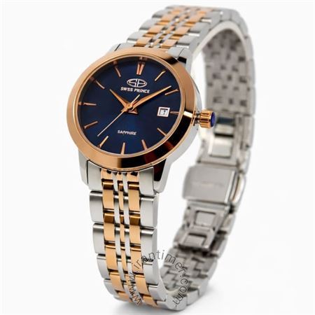 قیمت و خرید ساعت مچی زنانه سوئیس پرنس(Swiss Prince) مدل 2026-WOMEN-DARKBLUE-COPPER کلاسیک | اورجینال و اصلی