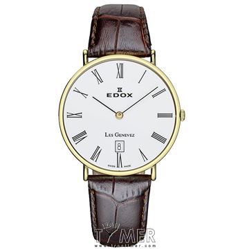 ساعت مچی زنانه کلاسیک بند چرم طبیعی، نمایش تاریخ، رنگ PVD