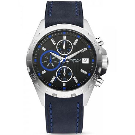 ساعت مچی مردانه کلاسیک بند چرم طبیعی، نمایش تاریخ و روز