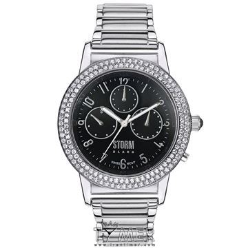 ساعت مچی زنانه کلاسیک فشن تمام استیل، نگین دار، نمایش تاریخ کامل