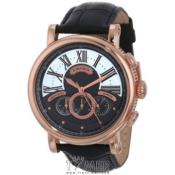 ساعت مچی مردانه کلاسیک بند چرمی، کرونوگراف، نمایش 24 ساعت شبانه روز