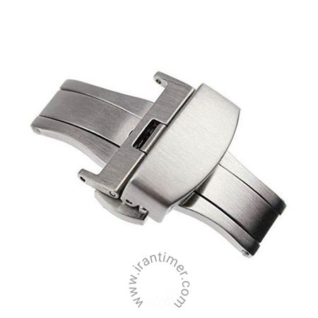 ساعت مچی قفل پروانه ای ضامن دار رنگ استیل در اندازه های مختلف(سایز18)