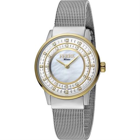 ساعت مچی زنانه کلاسیک تمام استیل، سنگ زیرکونیا، رنگ PVD