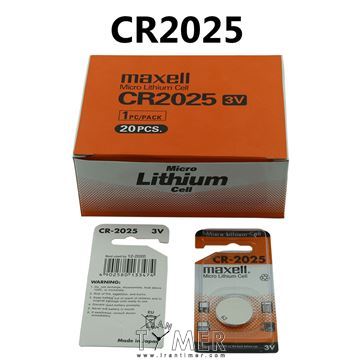  1عدد باتری Maxell Micro Lithium Cell(فروش به همکار با تماس تلفنی به قیمت عمده امکان پذیر است)