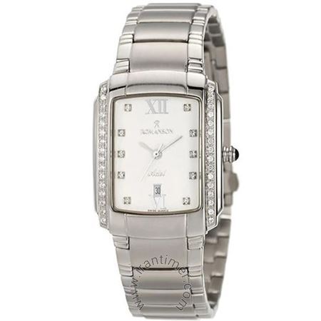 ساعت مچی مردانه فشن تمام استیل، نمایش تاریخ، نگین دار