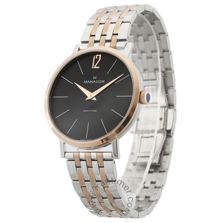 ساعت مچی مردانه کلاسیک تمام استیل، رنگ PVD، ست