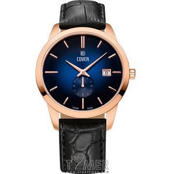 ساعت مچی مردانه کلاسیک بند چرمی، نمایش تاریخ، رنگ PVD