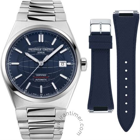 ساعت مچی مردانه کلاسیک تمام استیل، همراه با یک بند رابر، 26 عدد سنگ قیمتی داخل موتور، 38 ساعت ذخیره انرژی