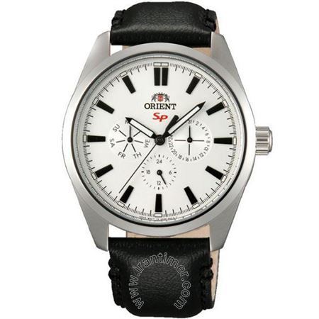 ساعت مچی مردانه کلاسیک بند چرم طبیعی، نمایش تاریخ کامل