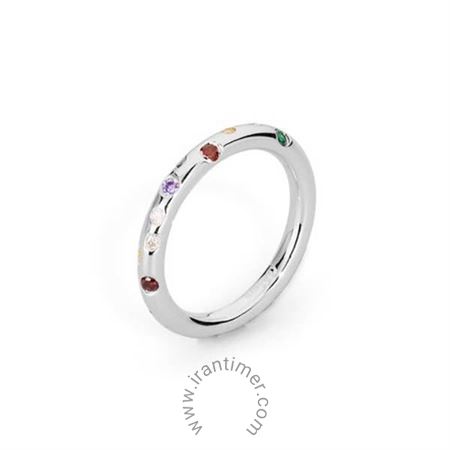 ساعت مچی انگشتر زنانه کلاسیک تمام نقره، سنگ زیرکونیا