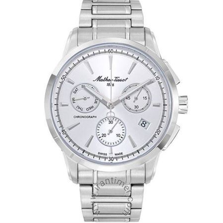 ساعت مچی مردانه کلاسیک تمام استیل، کرونوگراف، نمایش تاریخ