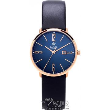 ساعت مچی زنانه کلاسیک بند چرمی، نمایش تاریخ، رنگ PVD