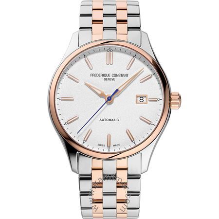 ساعت مچی مردانه کلاسیک تمام استیل، نمایش تاریخ، اتوماتیک، سنگ قیمتی داخل موتور، رنگ PVD