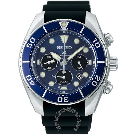 ساعت مچی مردانه اسپرت بند پلاستیکی، کرونوگراف، نمایش تاریخ، نمایش 24 ساعت شبانه روز، خود شارژ، شاخص ذخیره انرژی