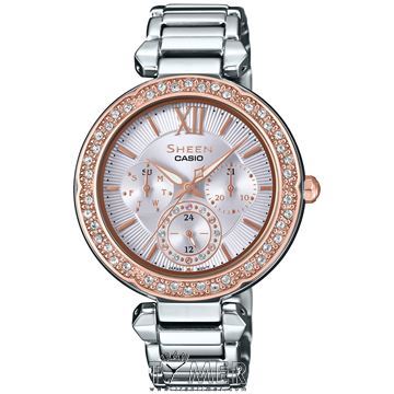 ساعت مچی زنانه فشن تمام استیل، نمایش تاریخ کامل، نگین سواروسکی