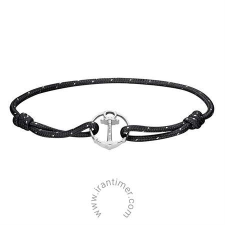 زیور آلات و جواهر دستبند مردانه و زنانه اسپرت پارچه و استیل، تنظیم بند با استفاده از گره های دستبند