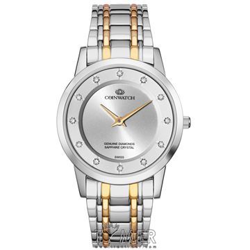 ساعت مچی زنانه کلاسیک تمام استیل، برلیان دار، ست، رنگ PVD