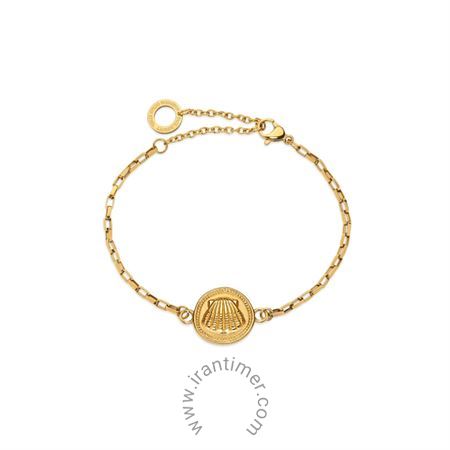 زیور آلات و جواهر دستبند زنانه کلاسیک تمام استیل، 15.5 سانتی متر با امکان تنظیم سایز تا 18 سانتی متر و 20.5 سانتی متر، رنگ PVD