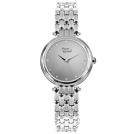 ساعت مچی زنانه کلاسیک تمام استیل، نگین دار