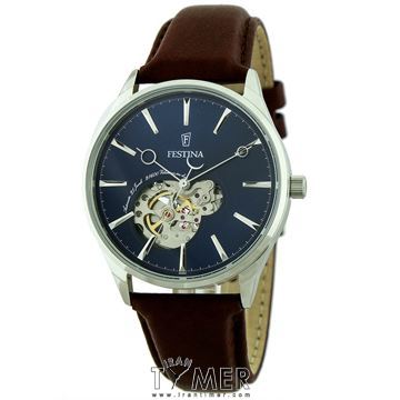 ساعت مچی مردانه کلاسیک بند چرمی، اتوماتیک، قلب باز، 21 عدد سنگ قیمتی داخل موتور