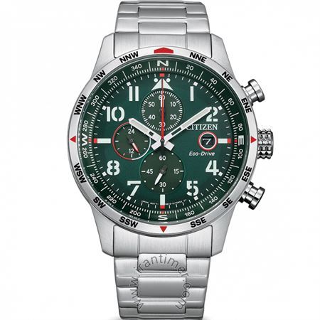 ساعت مچی مردانه کلاسیک تمام استیل، کرونوگراف، نمایش تاریخ، نمایش 24 ساعت شبانه روز، اکو درایو