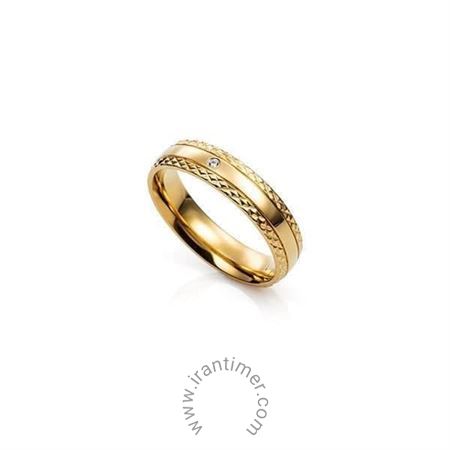 ساعت مچی انگشتر زنانه کلاسیک تمام استیل، نگین دار