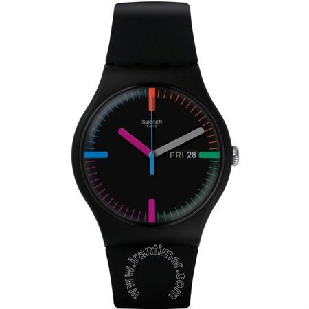 ساعت مچی مردانه و زنانه اسپرت تمام پلاستیک، نمایش تاریخ و روز