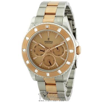 ساعت مچی زنانه کلاسیک تمام استیل ، نمایش تاریخ کامل ، نگین دار