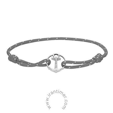 زیور آلات و جواهر دستبند مردانه و زنانه اسپرت پارچه و استیل، تنظیم بند با استفاده از گره های دستبند