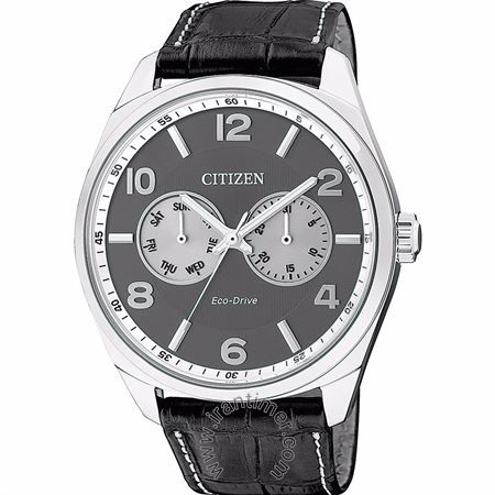 ساعت مچی مردانه کلاسیک بند چرم طبیعی، نمایش تاریخ و روز، اکو درایو