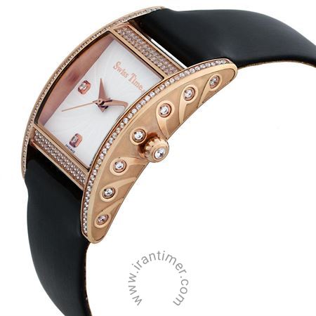 قیمت و خرید ساعت مچی زنانه سوئیس تایم(SWISS TIME) مدل ST 152-RGBlk/Wh فشن | اورجینال و اصلی