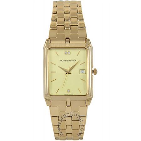 ساعت مچی مردانه کلاسیک تمام استیل، نمایش تاریخ، نگین دار