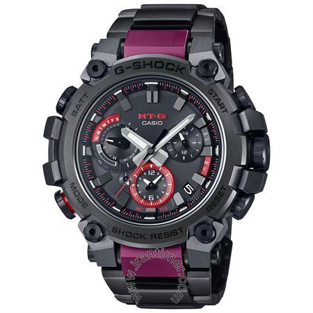 ساعت مچی مردانه اسپرت استیل و رزین، اتصال به موبایل از طریق بلوتوث و برنامه CASIO WATCHES، نمایش تاریخ کامل تا سال 2099